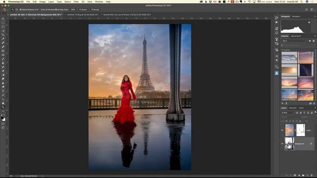 How to Easily and Quickly change a Sky in Photoshop CC 2017 Tutorial смотреть онлайн