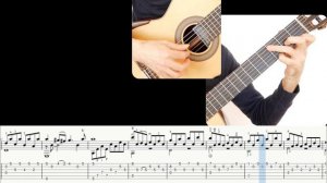 Passacaglia (Haendel/Halvorsen), Guitar lesson, sheet and Tab