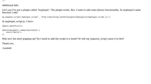 Wordpress: Enqueuing jQuery in plug-ins смотреть онлайн