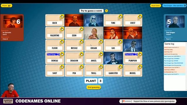 Codenames online playthrough - Virtual GridCon Game 1 смотреть онлайн