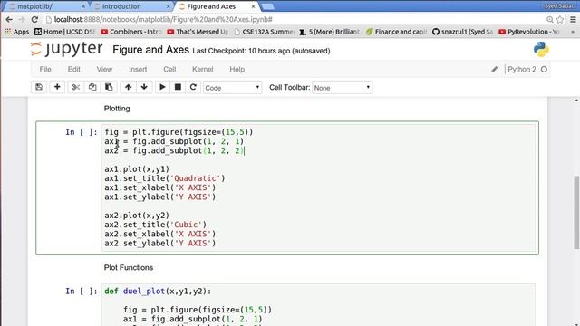 Matplotlib (Python Plotting) 2: Figure and Axes смотреть онлайн