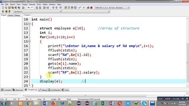 Passing array of structure into function in c programming | by Sanjay Gupta смотреть онлайн