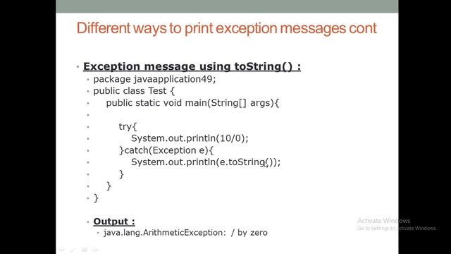 Exceptions in java - 06| Exception messages| Bangla смотреть онлайн