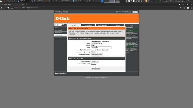 DLink DSL 224 ADSL With Wifi Configuration