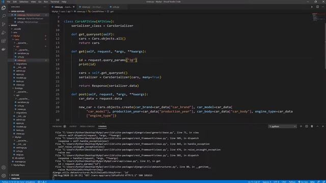 Django Rest Framework API #18 APIView GET Object By ID, URL Parameters . смотреть онлайн