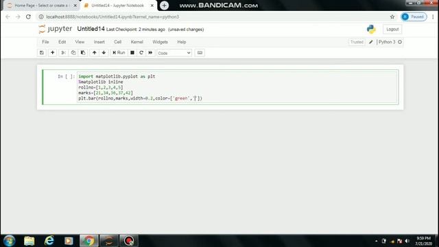 How to create BAR graph in PYTHON using matplotlib library. смотреть онлайн