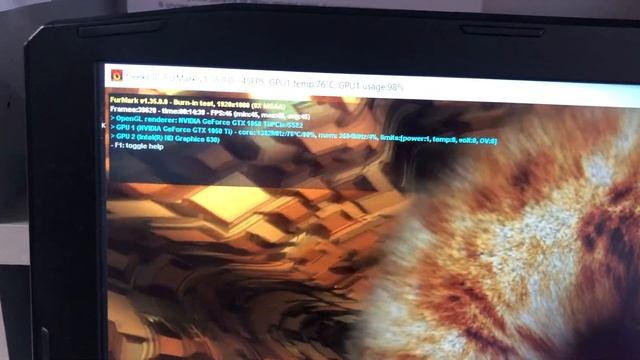 Готовый тест FurMark Acer VX-15 смотреть онлайн