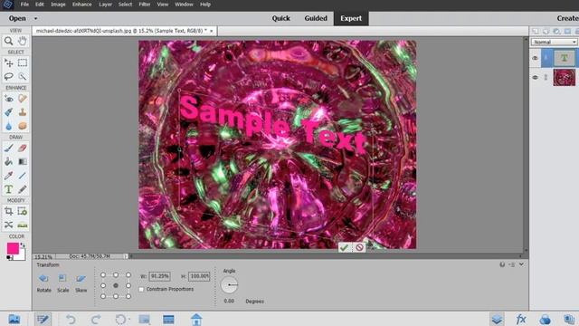 Adobe Photoshop Elements 2020 Warping Text смотреть онлайн