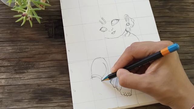 little krishna drawing outline tutorial | little krishna easy drawing смотреть онлайн