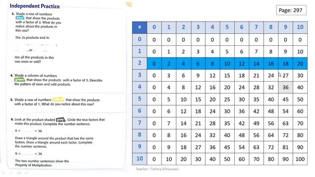 G3 L1 Patterns in the Multiplication table part2 смотреть онлайн
