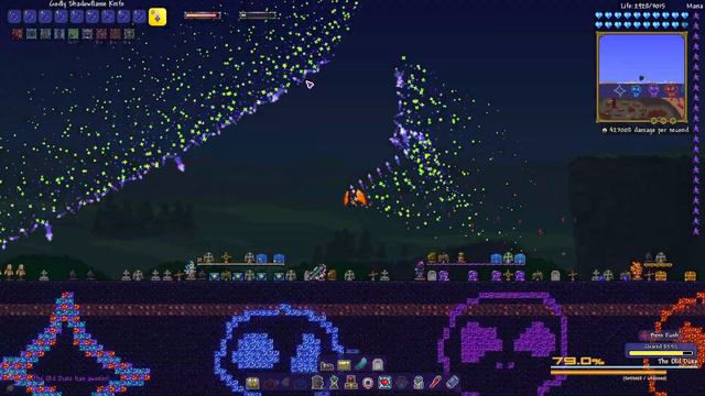Terraria Supreme Buffed Shadowflame Knife with Cursed Flames vs Calamity Mod Death Mode Boss Rush смотреть онлайн