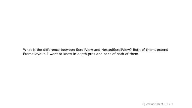 Android : Android: ScrollView vs NestedScrollView смотреть онлайн