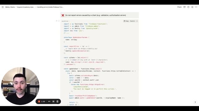 Firebase functions tutorial: Handling errors inside Firebase Functions смотреть онлайн