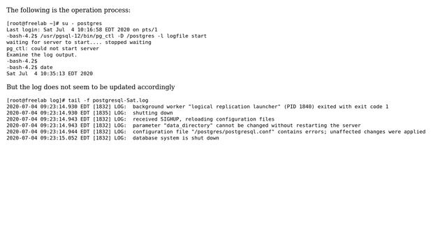 Databases: The PostgreSQL database cannot start after modifying the IP смотреть онлайн