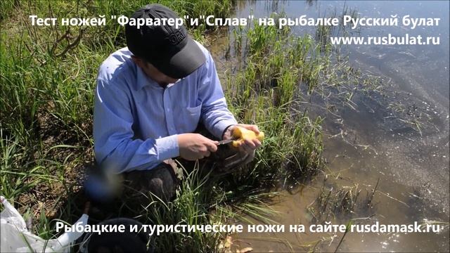 Рыбалка. Тест ножей "Фарватер" и "Сплав". Отзыв "Русский булат". Уха из щуки. Нож для рыбалки смотреть онлайн