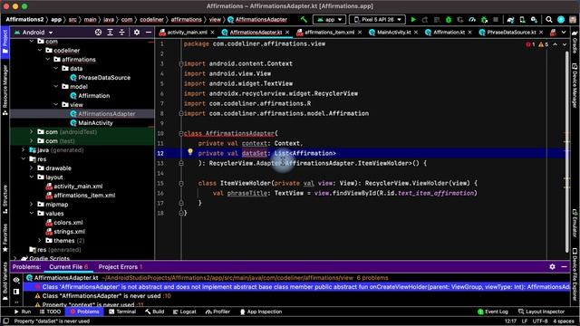 Адаптер для RecyclerView // Приложение Список фраз - 4 смотреть онлайн
