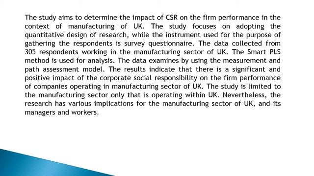 CSR and Firm Performance Nexus in UK Empirical Evidence of Manufacturing Sector JABFR 92 64 72 смотреть онлайн
