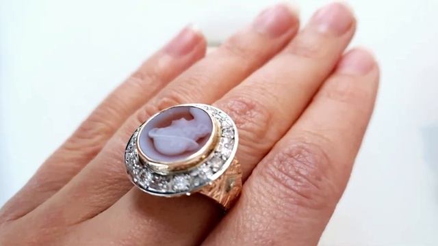 Arany kamea gyűrű gyémántokkal / Goldener Ring mit Kamee смотреть онлайн