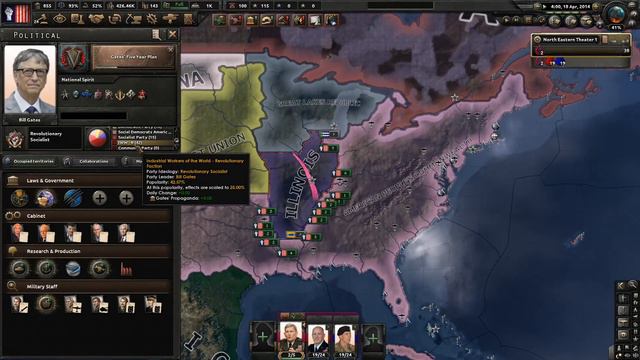 HOI4 Red World! NazBol Bernie Sanders VS Bill Gates! American Reunification in HOI4 смотреть онлайн