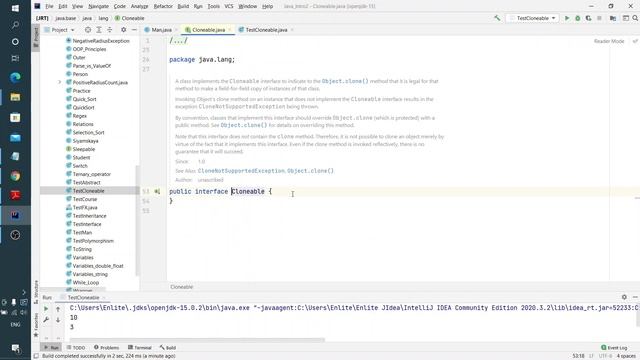 Java урок - 14.3.2 Cloneable интерфейс смотреть онлайн