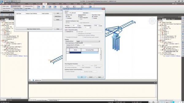 High Speed Railway Steel Arch Bridge Design | Dynamic Analysis | midas Civil | Rail Structure