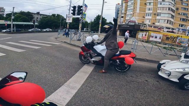 Мотосвадьба Олега и Надежды. Краснодар, 7 мая 2022.