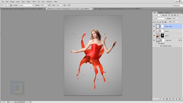 Paint Splash Effect | Photoshop Tutorial | Paint Dress смотреть онлайн