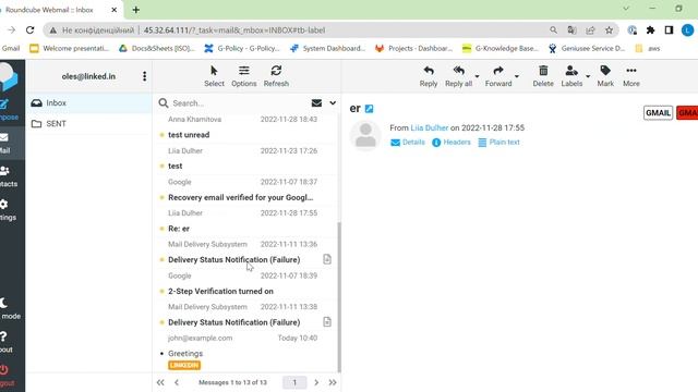 Roundcube Webmail Demo 1