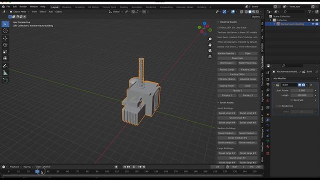 Build Modifier in Blender 3d: Create construction animations! смотреть онлайн