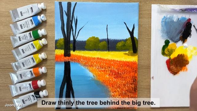 Autumn Forest STEP by STEP Acrylic Painting / Acrylic Painting Tutorial / Daily Challenge #119 смотреть онлайн