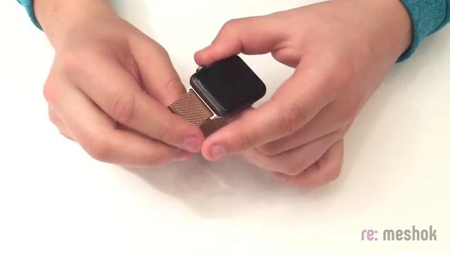 Миланский сетчатый браслет для Apple Watch 1-3 цвета "Розовое золото" смотреть онлайн