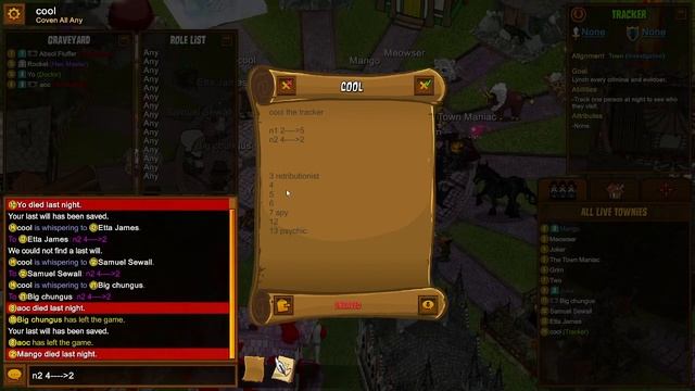 clean tracker game (town of salem) (coven all any) смотреть онлайн