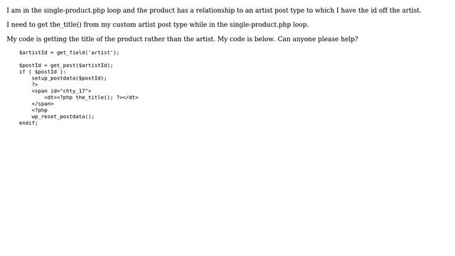 Wordpress: Get the title of custom post type in another loop смотреть онлайн