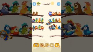Bird Sort Color Level 61 - 70┃Complete Level┃Sorting Games