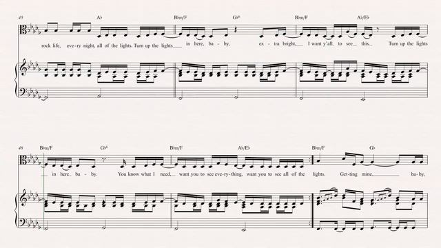 Viola - All of the Lights - Kanye West Sheet Music, Chords, & Vocals смотреть онлайн