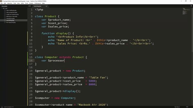 Overriding - PHP Object Oriented Programming in Sinhala - Part 9 смотреть онлайн