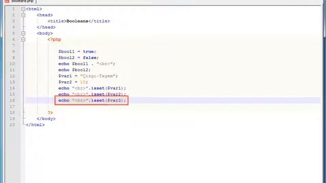 PHP MySql Temelleri - 19 Boolean смотреть онлайн