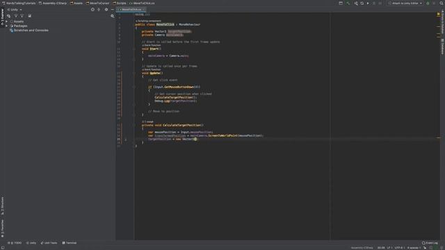 Unity Tutorial - Click to move смотреть онлайн