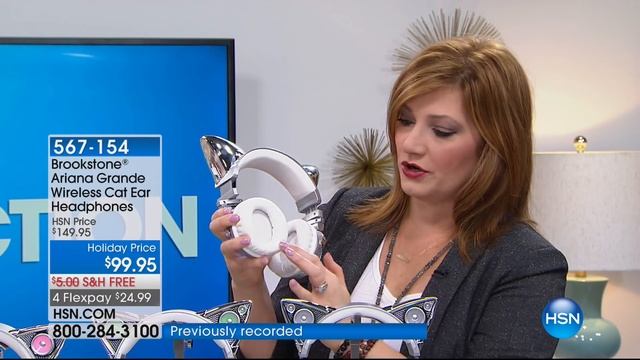 Brookstone Ariana Grande Wireless Cat Ear Headphones смотреть онлайн