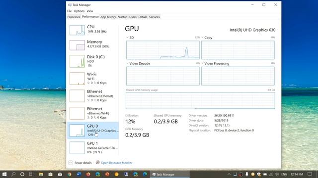 Windows 10 Version 2004 New Feature GPU Temperature in Task Manager смотреть онлайн