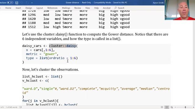 Clustering with Gower's distance смотреть онлайн
