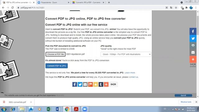 Como convertir PDF a JPG sin programas / paso a paso смотреть онлайн