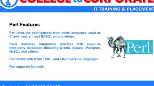 Perl Scripting Training in Chennai смотреть онлайн