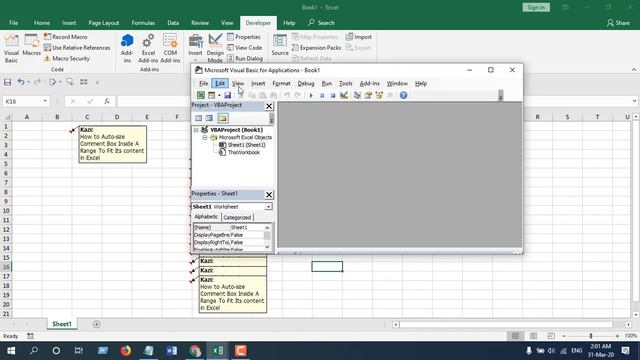 How to Auto Size All Comment Box In A Worksheet To Fit Its content in Excel смотреть онлайн