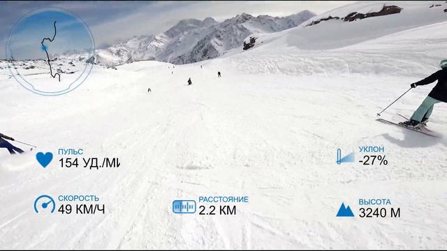 Эльбрус. MOUNT ELBRUS. Спуск с Гара-Баши. POV. смотреть онлайн