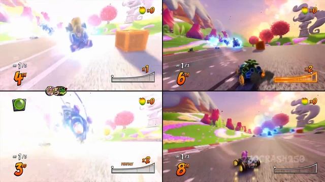 Crash Team Racing Nitro-Fueled - Split Screen (4 Players) Gameplay смотреть онлайн