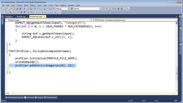 Debugging the Profiler Tests: Excluding Partial Frames смотреть онлайн
