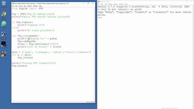 Public FTP Server Directory Listing - Python смотреть онлайн