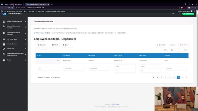 Front-end elements of wpDataTables смотреть онлайн
