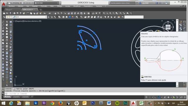 EJERCICIO BÁSICO DE AUTOCAD #6: POLEA смотреть онлайн